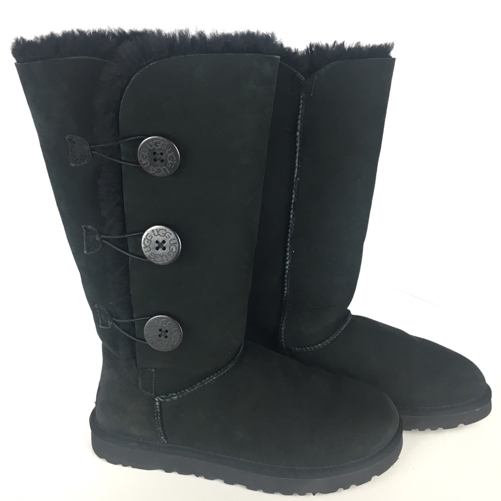 UGG Bailey Button Triplet Sheepskin Suede Boot